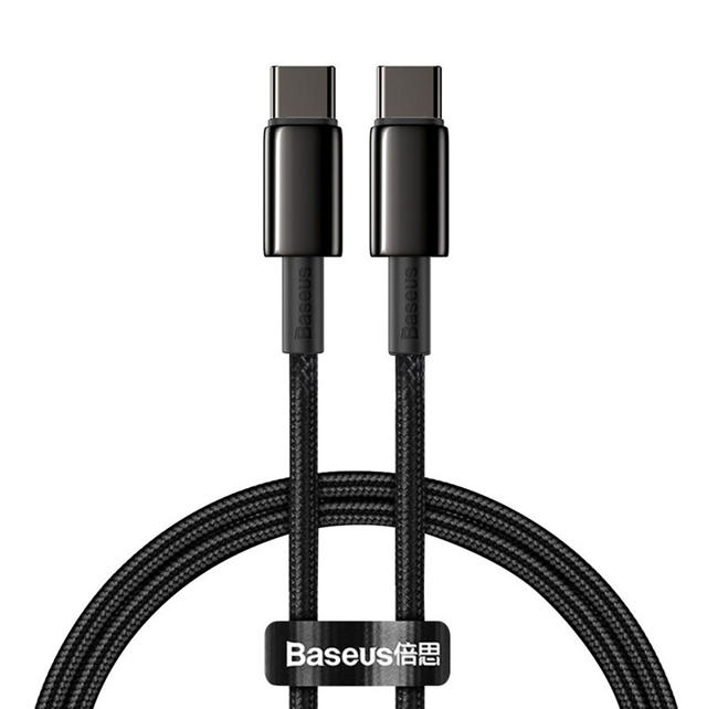 BASEUS USB-C TO USB-C 100W 1M - BLACK