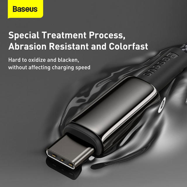 BASEUS USB-C TO USB-C 100W 1M - BLACK