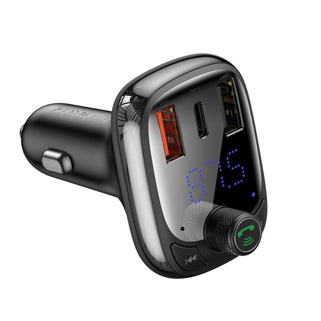 BASEUS CAR FM TRANSMITTER-CHARGER