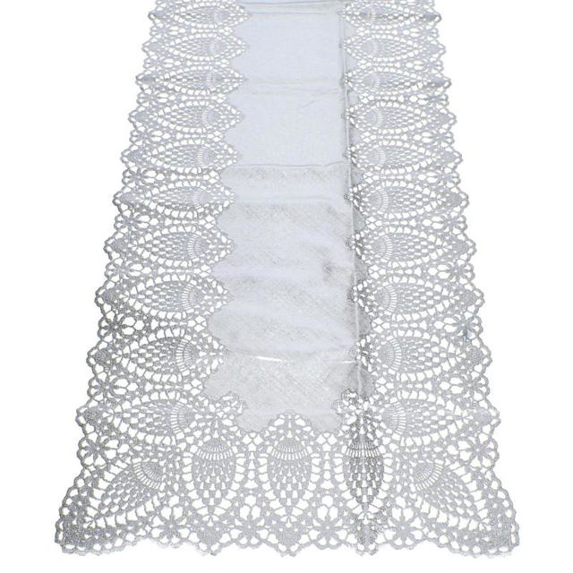 TABLE RUNNER PLASTIC 40X150CM - SILVER