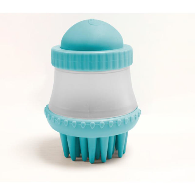 DOG WASH BRUSH ON BOTTLE - BLUE