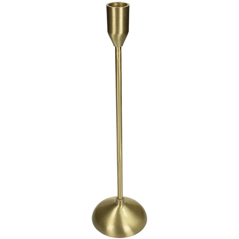 CANDLE HOLDER ALUMINIUM 9X9X33.5CM - GOLD