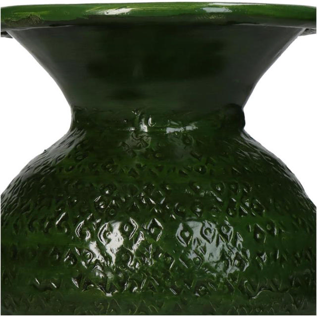 VASE ALUMINIUM 11X11X16CM - GREEN