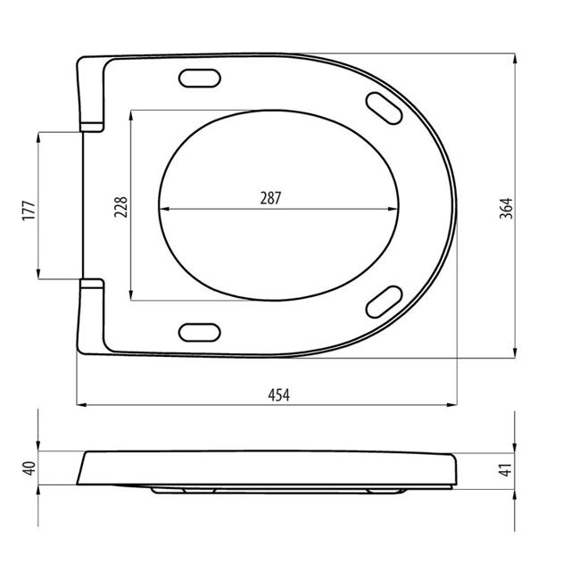 TECHNO PLAST MAJORKA TOILET SEAT SOFT CLOSE D-SHAPED - WHITE