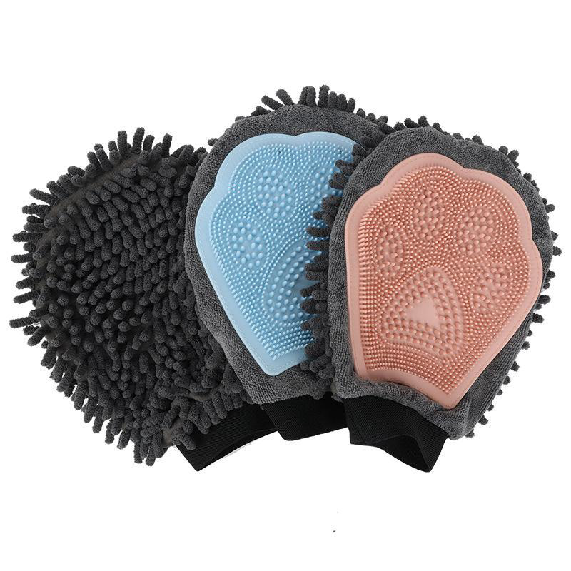 DOUBLE SIDE GLOVE - BATH & DRY - ASSORTED COLORS