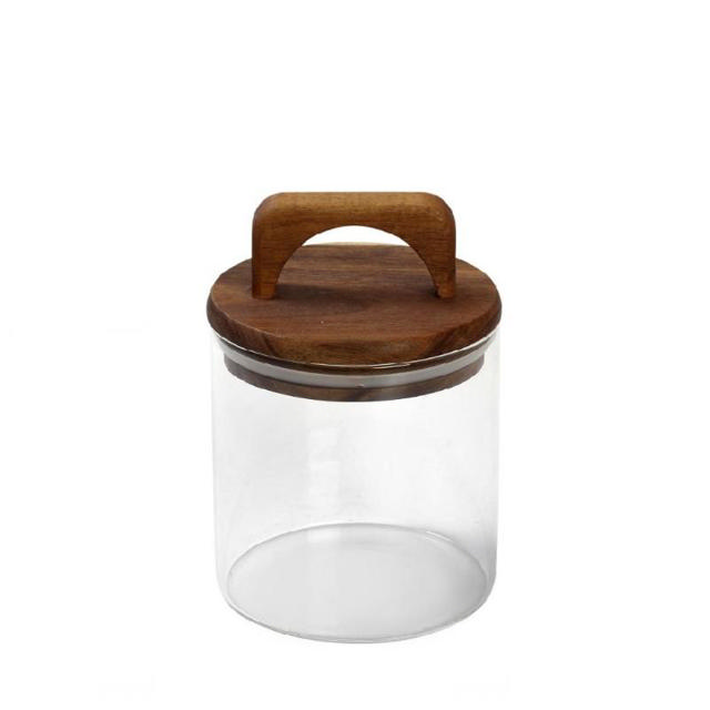 ESPIEL GLASS JAR BAMBOO 550ML