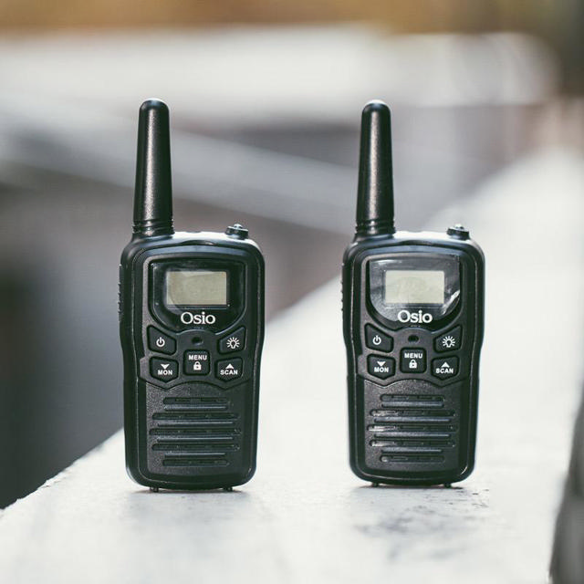 OSIO OPM-1050 PMR WALKIE TALKIE ΜΕ ΦΑΚΟ 8 km – 0.5W - ΜΑΥΡΟ