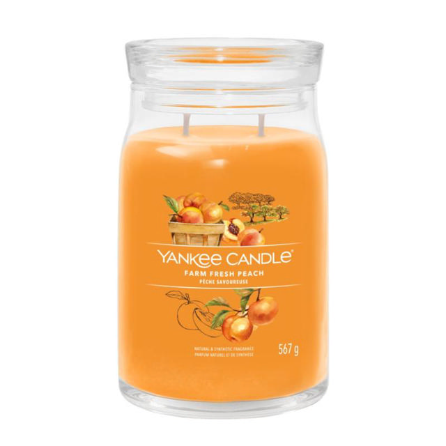 YANKEE SIGNATURE LARGE JAR FARM FRESH PEACH