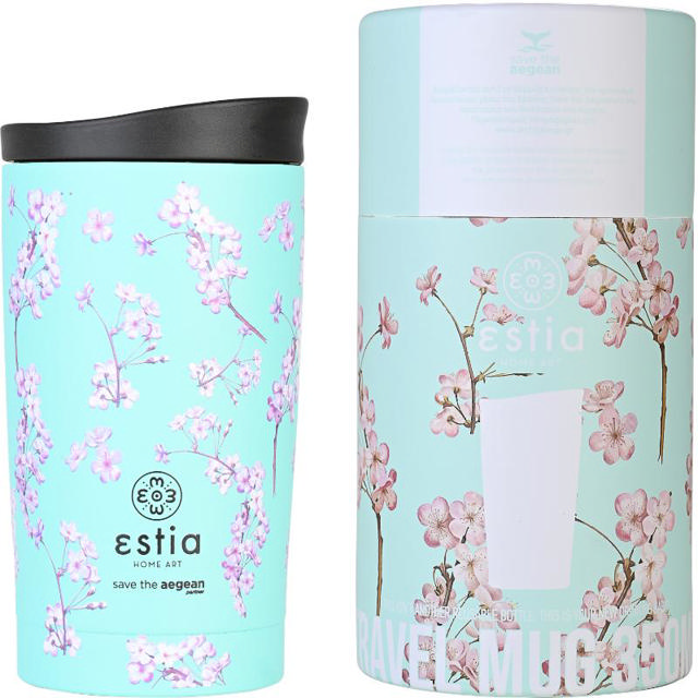 ESTIA TRAVEL MUG 350ML - BLOSSOM GREEN