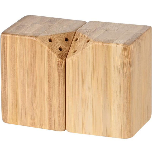 SALT & PEPPER CONTAINER BAMBOO ESSENTIALS WITH MAGNET  - SET OF 2 PCS