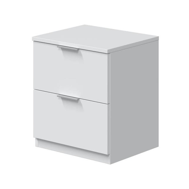 FORES BEDSIDE TABLE 2DRAWER - WHITE