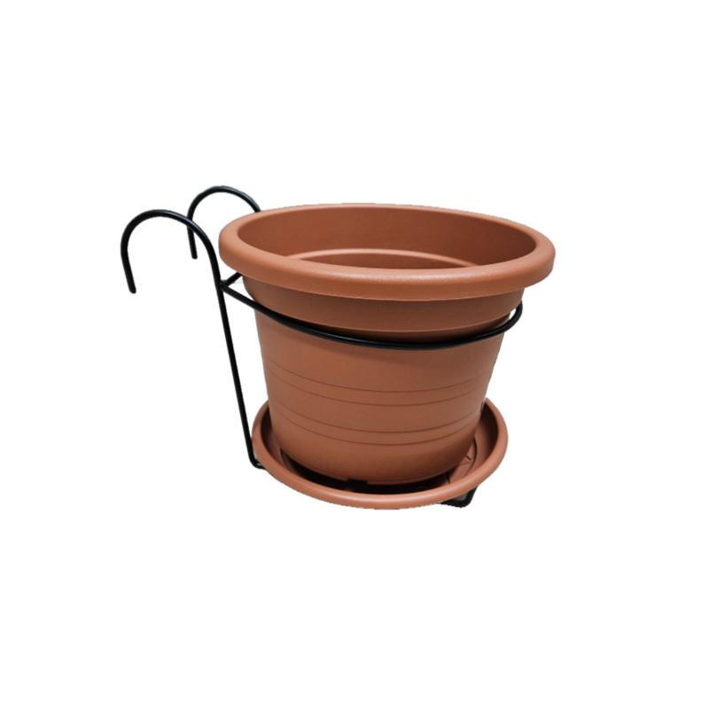 CILINRO 24CM WITH STAND AND PLATE 22CM - TERRACOTTA