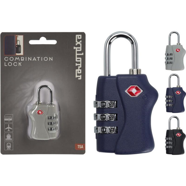 TSA LOCK 3-DIAL 3 COLORS