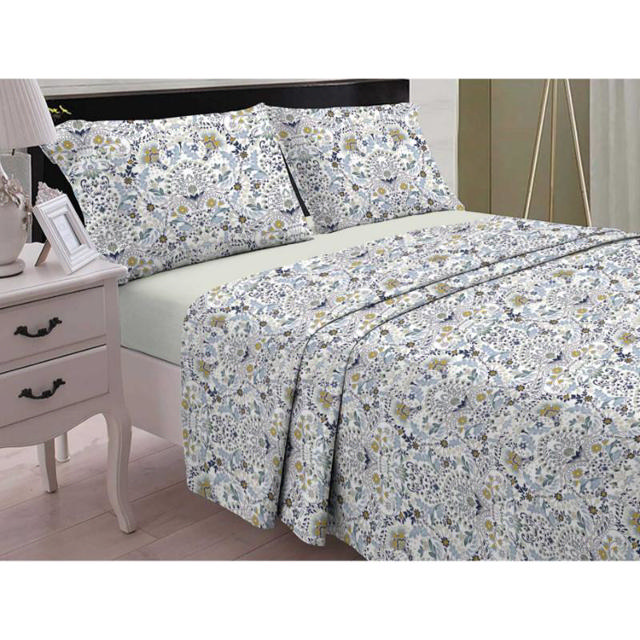 BEDSET LARGE DOUBLE 230X270CM VICTORIAN BLUE