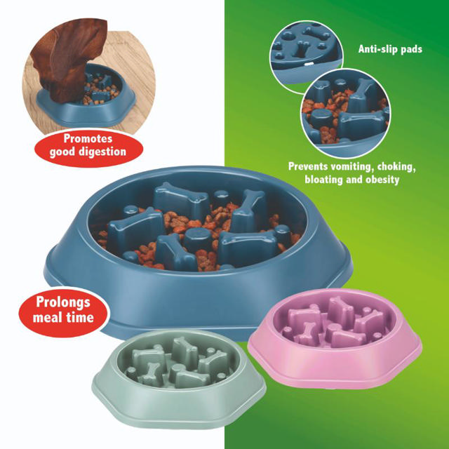 MAXXPRO PET BOWL FOR SLOW FEEDING - ASSORTED COLORS