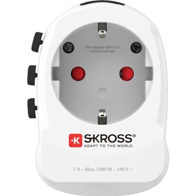 SKROSS TRAVEL ADAPTER PRO LIGHT USB A+C - WHITE