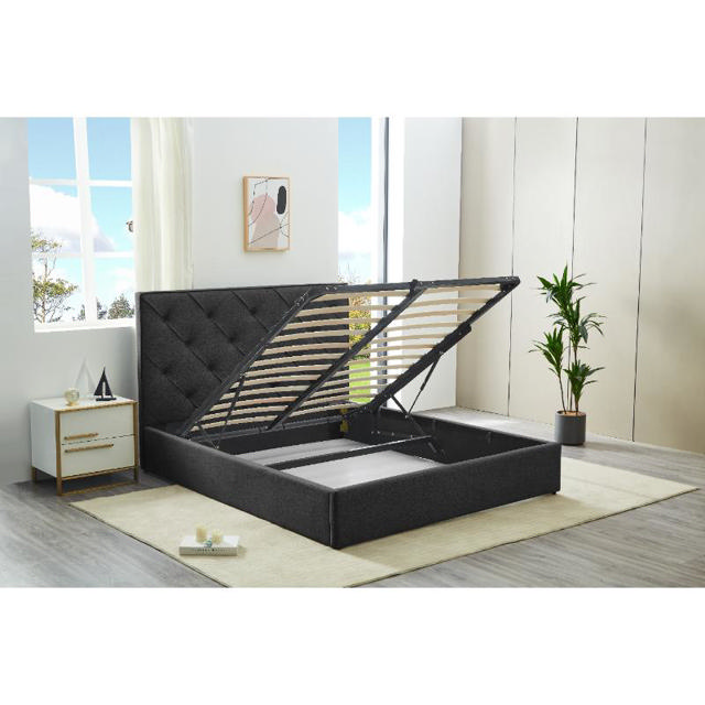 MOONLIGHT LOREN BED WITH STORAGE - BLACK