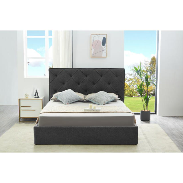 MOONLIGHT LOREN BED WITH STORAGE - BLACK