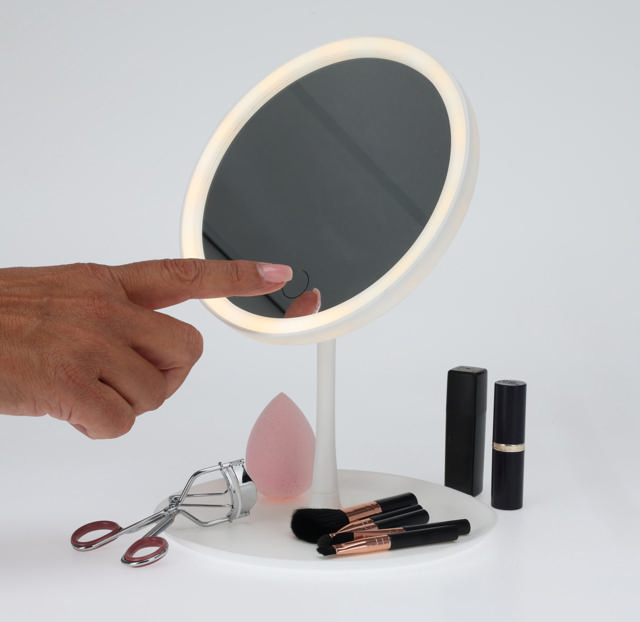 ELEGANZA MAKE UP MIRROR WITH LED LIGHT - WHITE