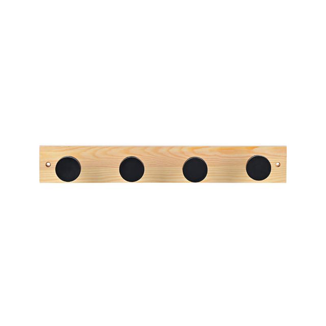 ESTIA WOODEN WALL HANGER 4 HOOKS 40X6CM - OAK