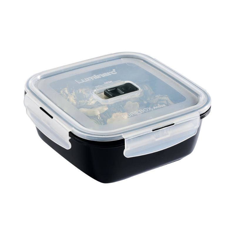 LUMINARC LUNCH BOX SQUARE 122CL - BLACK