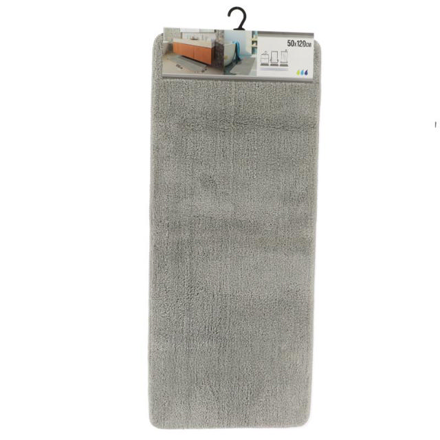 TENDANCE BATHROOM MAT MICROFIBER AND LATEX 50X120CM - LIGHT GRAY