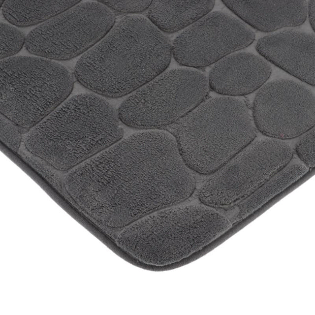 TENDANCE BATHROOM MAT PEBBLE 50X80CM - DARK GREY