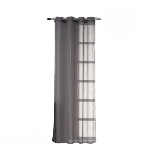 EASY HOME MANDOLIN CURTAIN WITH RINGS 140X260CM - GREY