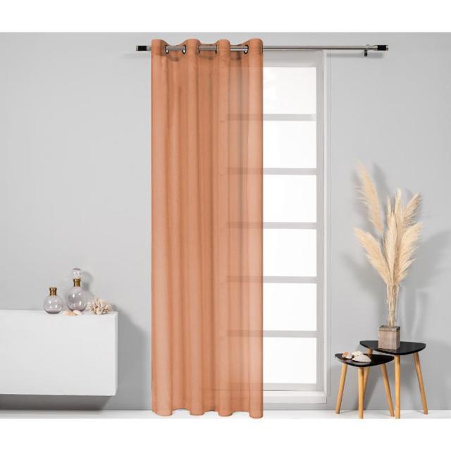 EASY HOME TABLA CURTAIN WITH RINGS 140X260CM - SALMON