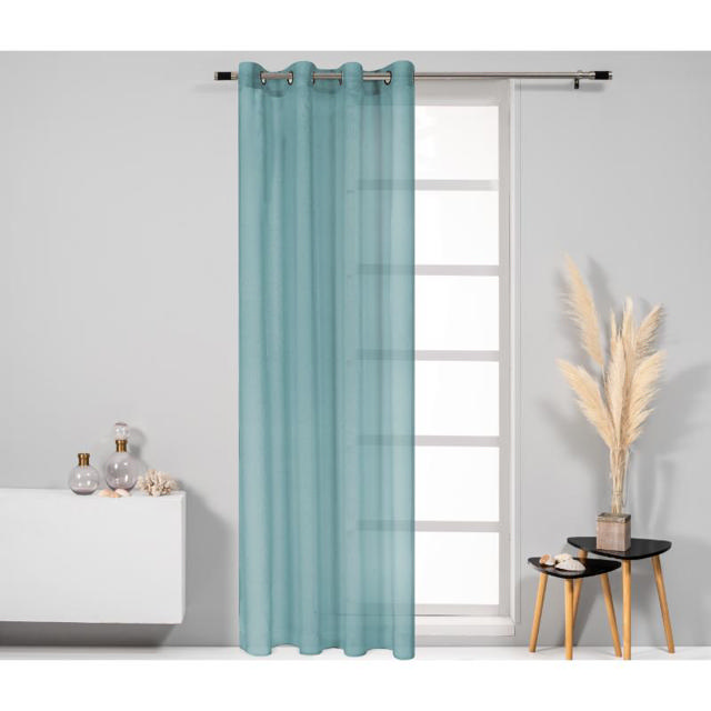 EASY HOME TABLA CURTAIN WITH RINGS 140X260CM - BLUE