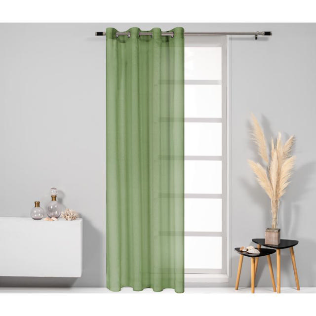 EASY HOME TABLA CURTAIN WITH RINGS 140X260CM - GREEN