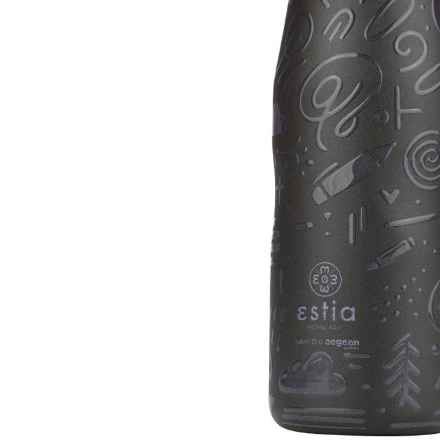 ESTIA SAVE THE AEGEAN TRAVEL BOTTLE 500ML - NOIR ECHO