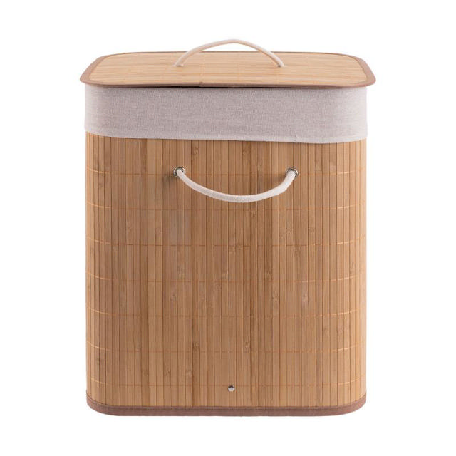 ESTIA ESSENTIALS BAMBOO LAUNDRY BASKET RECTANGULAR - 60L