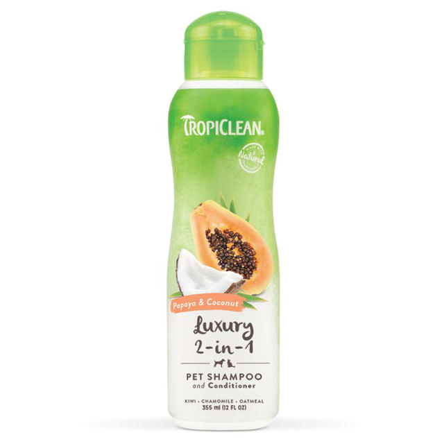 TROPICLEAN 2IN1 SHAMPOO PAPAYA AND COCONUT 355ML