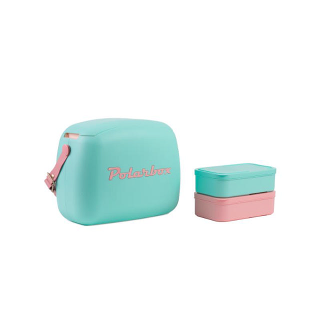 POLARBOX POP COOLER BAG 6L WITH LUNCHBOXES - AGUA