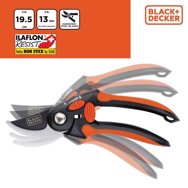 BLACK & DECKER BYPASS PRUNER 21.5X5.5X2.1CM