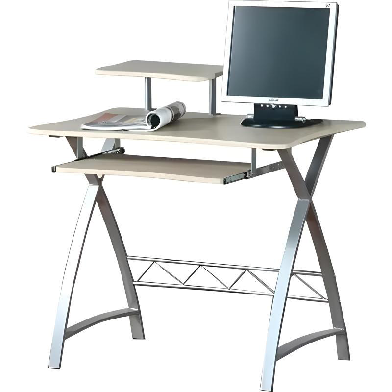 ERINUS OFFICE DESK - SILVER AND BIRCH