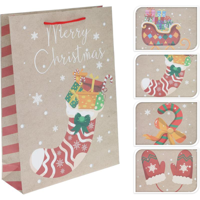 CHRISTMAS GIFT BAG SMALL - ASSORTED DESIGNS