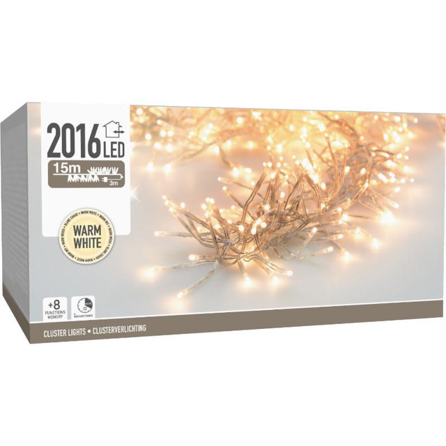 CLUSTER LIGHTS 2016LED - WARM WHITE