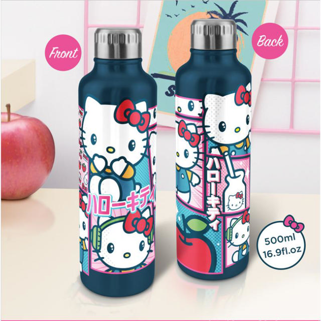 PALADONE ΜΕΤΑΛΛΙΚΟ ΜΠΟΥΚΑΛΙ HELLO KITTY METAL 500ML