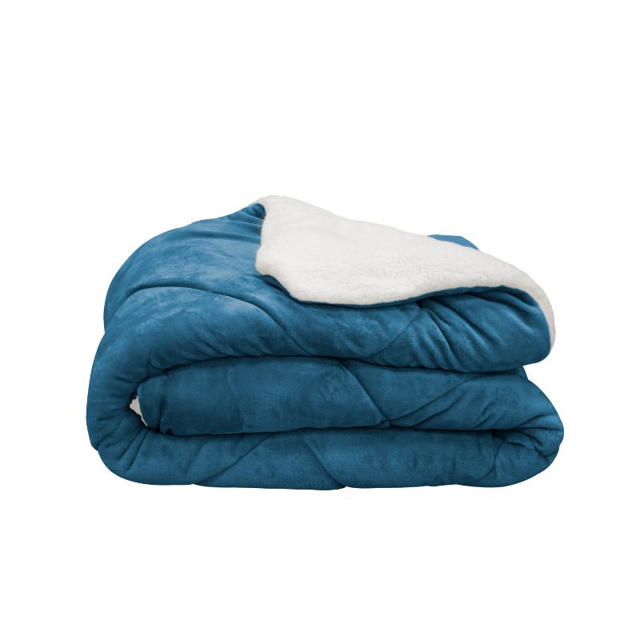 JOHN'S ESSENTIAL SHERPA BLANKET 240X220CM - BLUE