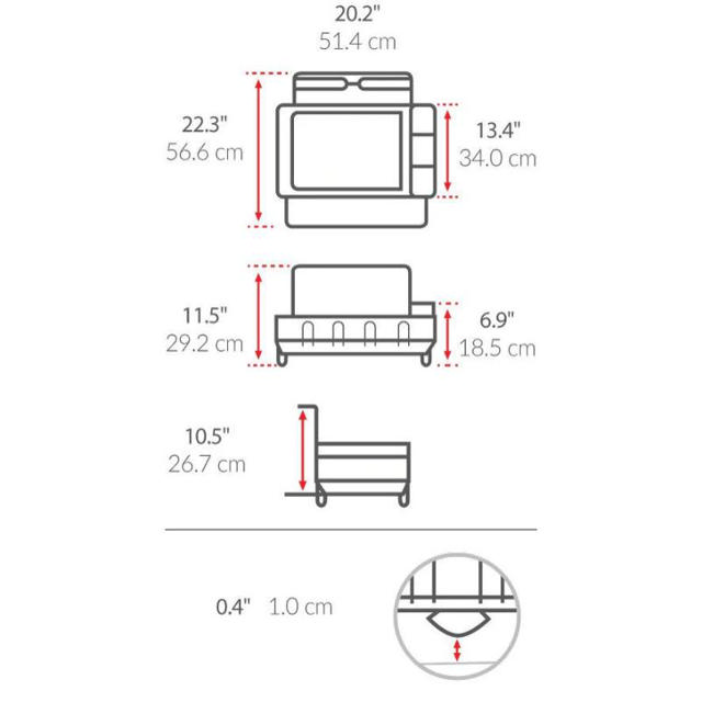 SIMPLEHUMAN STEEL FRAME DISHRACK - WHITE