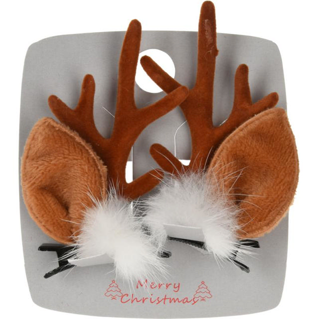 REINDEER HAIR CLIP - ASSORTED DESIGNS