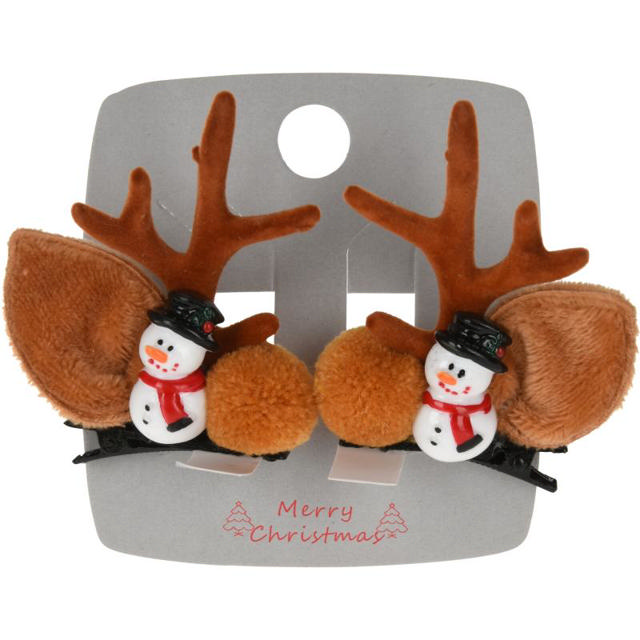 REINDEER HAIR CLIP - ASSORTED DESIGNS