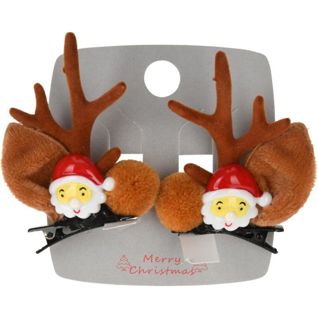 REINDEER HAIR CLIP - ASSORTED DESIGNS