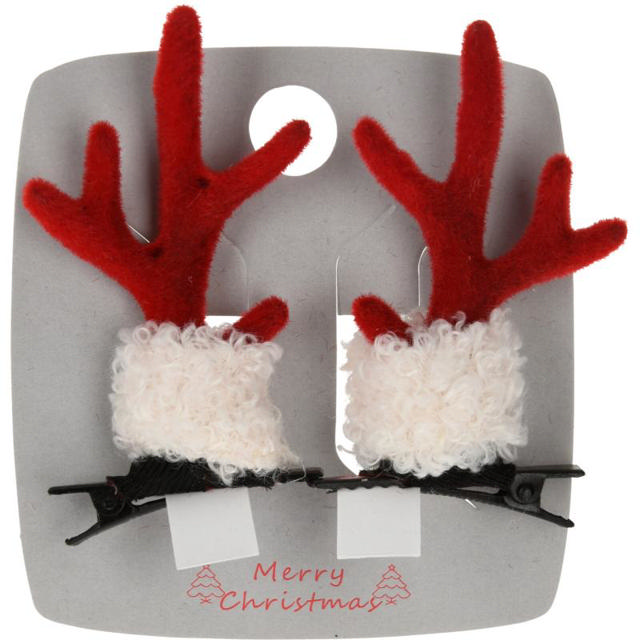 REINDEER HAIR CLIP - ASSORTED DESIGNS