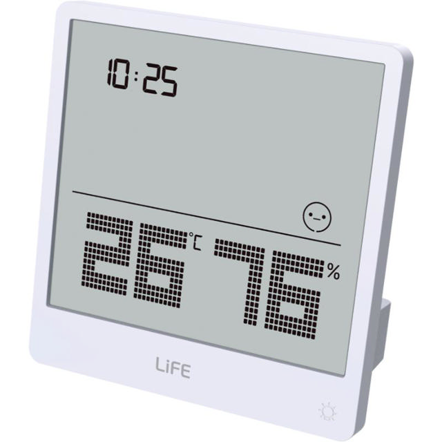 LIFE SIMPLE DIGITAL THERMOMETER AND HYGROMETER - WHITE