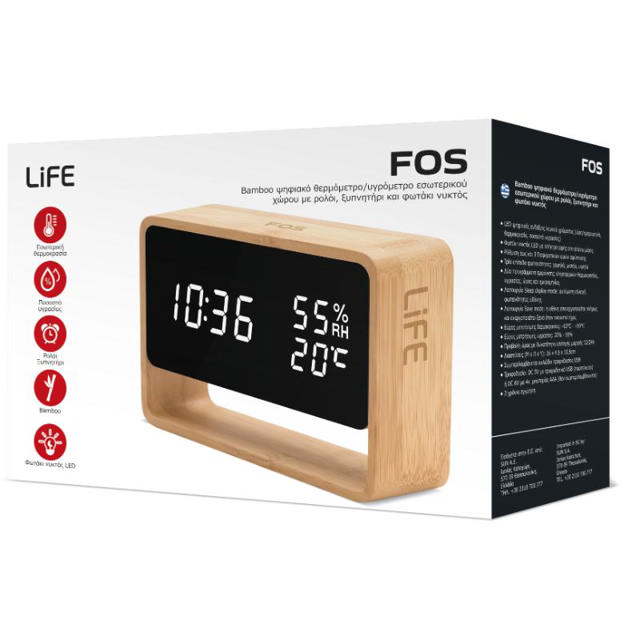 LIFE FOS DIGITAL THERMOMETER AND HYGROMETER