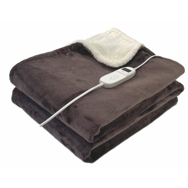 LIFE CUDDLE MOCHA DOUBLE ELECTRIC BLANKET - BROWN