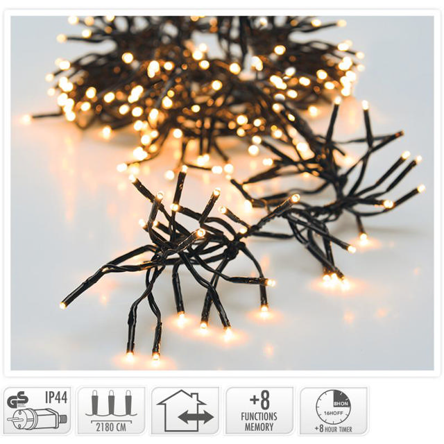 CLUSTER LIGHTS 3000LED 22M - WARM WHITE